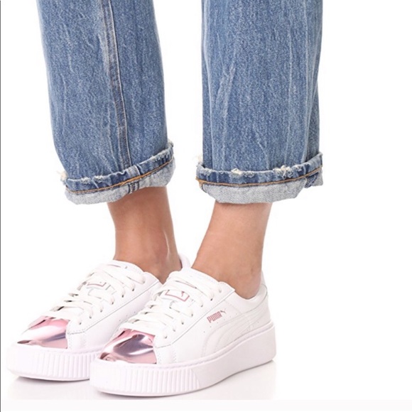 puma basket rose gold